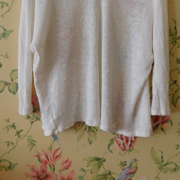 🦔🐾 Anthropologie St Barth Oversized Slouchy Breezy White Cardi🦔🐾 - Picture 14 of 15